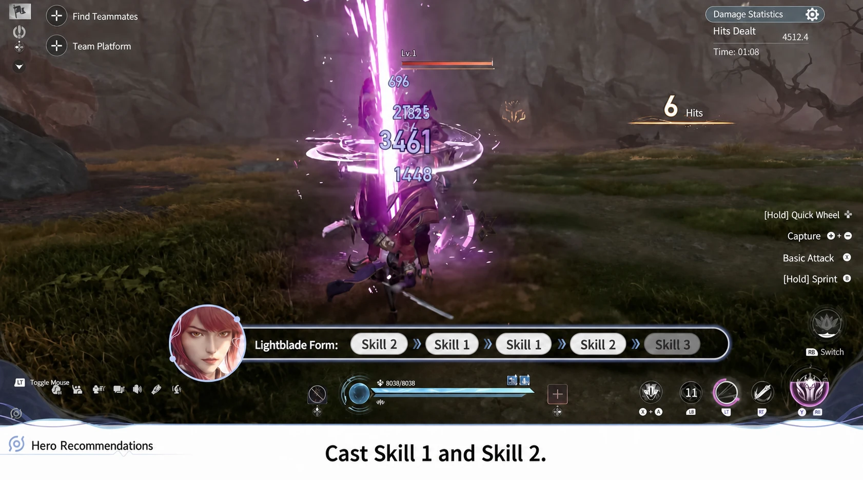 Hua Mulan Swiftblade Intent meter