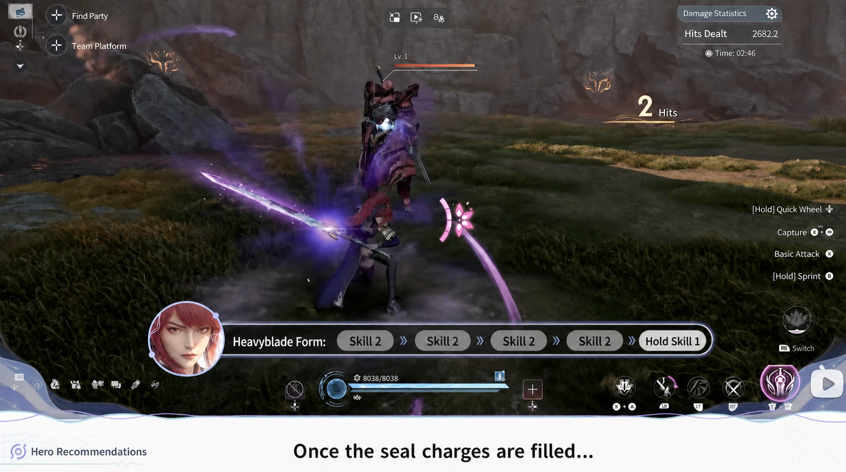Hua Mulan Heavyblade Form seal-charge attack