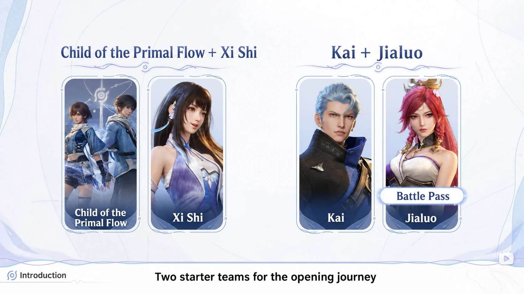 The two recommended starter teams