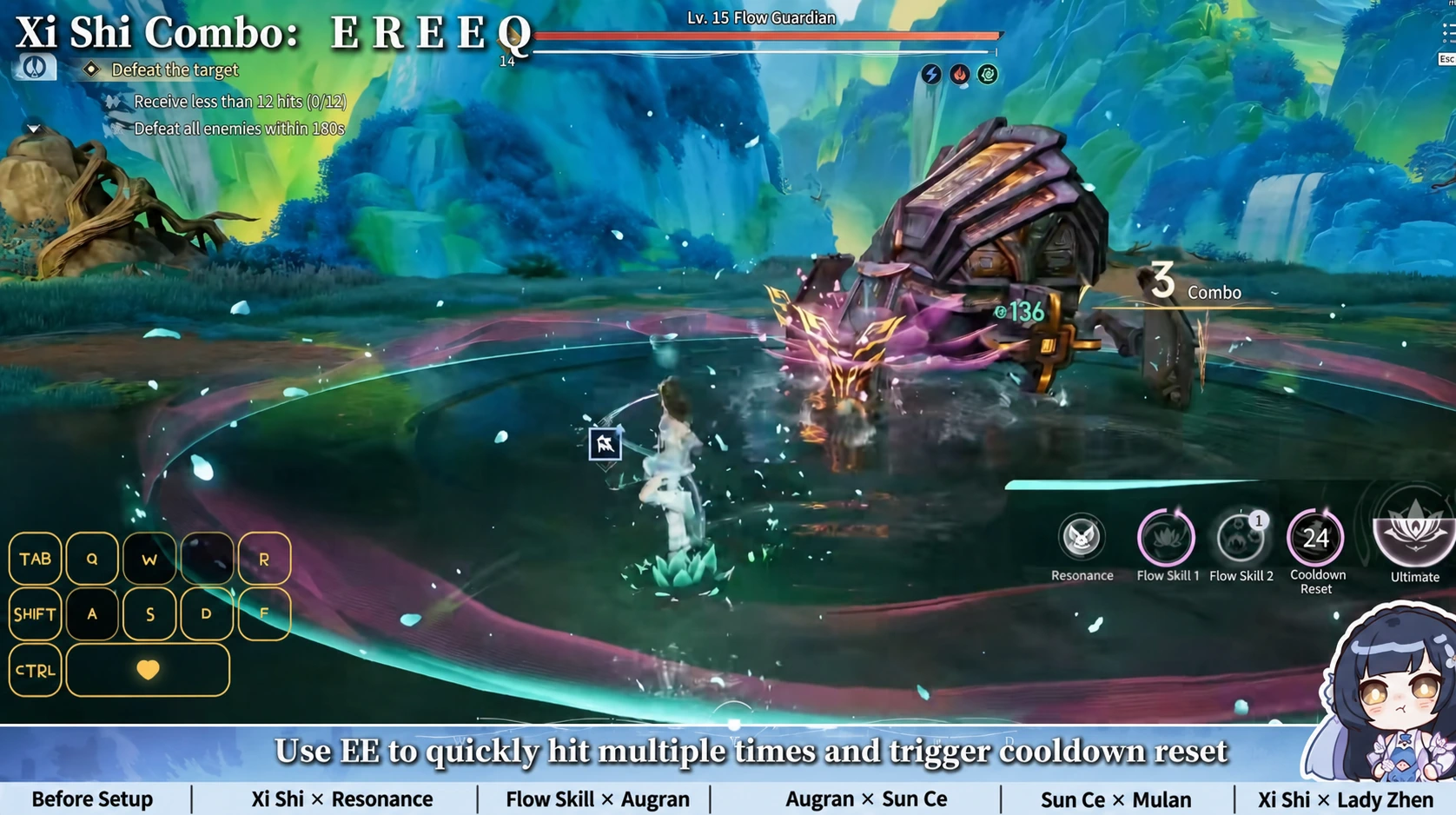 Xi Shi combo sequence localized in English